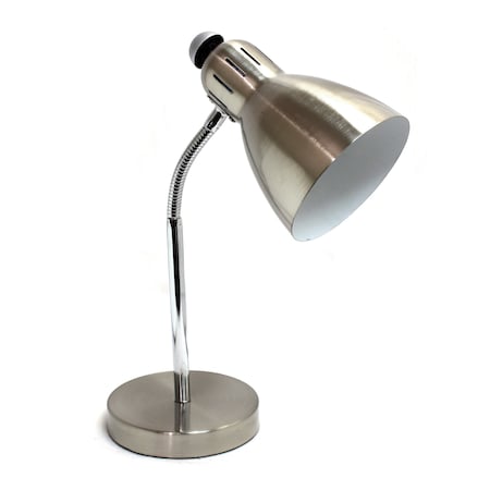 Semi-Flexible Desk Lamp, Brushed Nickel